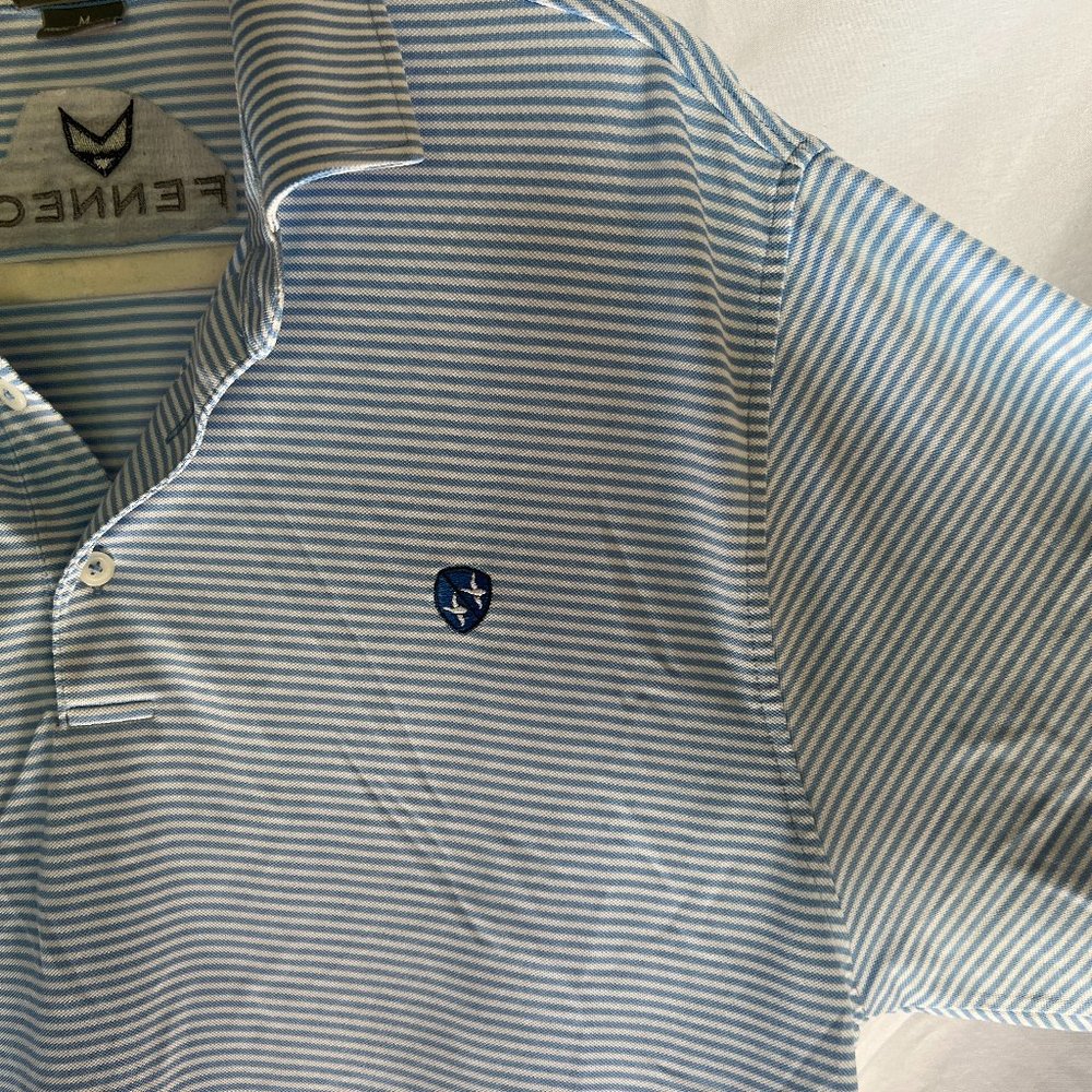 White Stripe Fennec Medium Golf shirt